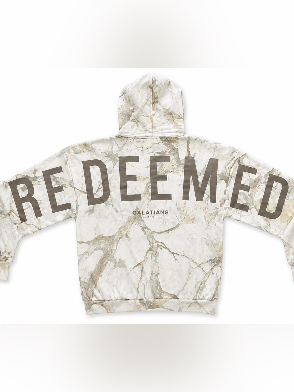 “Redeemed” Galatians 3:13 Camo Hoodie – Size Small - Picture 3 of 5